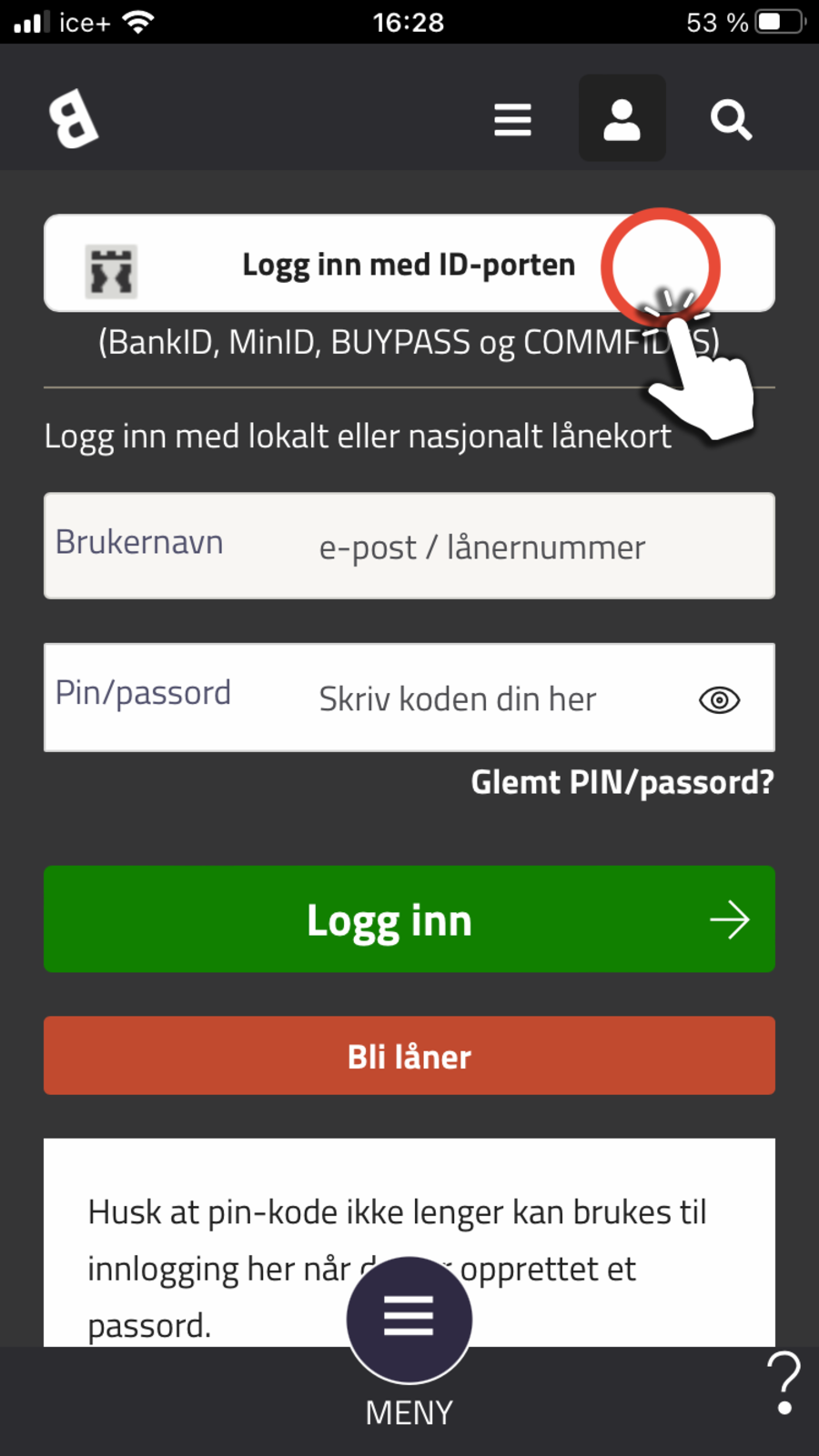Innlogging MerÅpent 